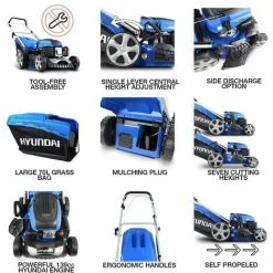 Petrol Lawnmower Hyundai HYM460SP Self Propelled 139cc -Hyundai Sales Shop 13500669 3