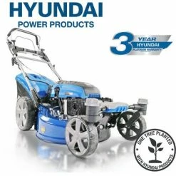Self Propelled Petrol Lawnmower Hyundai HYM510SPEZ 20" 51cm 510mm Electric Push Button Start 196cc - Includes 600ml Engine Oil