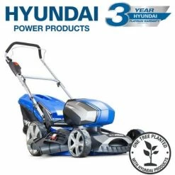 Cordless Lawnmower Hyundai HYM80LI460P 80V Lithium-Ion Battery Powered 45cm Cutting Width With Battery & Charger