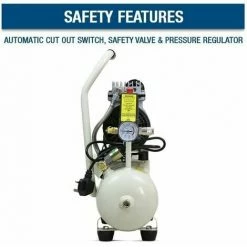 Silenced Air Compressor Hyundai HY5508 4CFM, 550w, 0.75HP, 8 Litre Oil Free Direct Drive -Hyundai Sales Shop 26973067 4