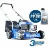 Petrol Lawnmower Hyundai HYM400P 79cc Push Rotary 7 Position Central Cutting Height Adjustment, 16 Inch 40 Centimetre Cutting Width, Steel Deck, Included Engine Oil, Blue 10 Petrol Lawnmower Hyundai HYM400P 79cc Push Rotary 7 Position Central Cutting Height Adjustment, 16 Inch 40 Centimetre Cutting Width, Steel Deck, Included Engine Oil, Blue -Hyundai Sales Shop 36731739 1