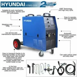 Hyundai HYMIG-200I Pro Series MIG Welder 200 Amp 230V 7 Hyundai HYMIG-200I Pro Series MIG Welder 200 Amp 230V -Hyundai Sales Shop 37771206 3