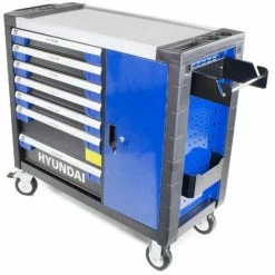 Hyundai HYTC9004 305 Piece 7 Drawer Mounted Tool Chest With Extra Storage Cupboard