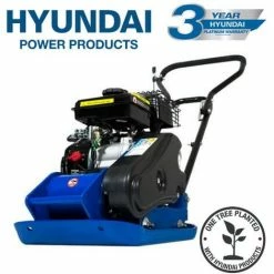 Petrol Plate Compactor / Wacker Plate Hyundai HYCP5030 87cc With Wheel Kit And Paving Pad