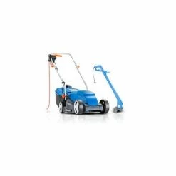 Hyundai Corded Electric Lawn Mower And Trimmer Bundle | HYM3200E+HYTR250E