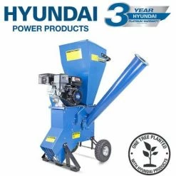 Garden Wood Chipper Shredder Mulcher Hyundai HYCH700 208cc 76mm Petrol 4-Stroke