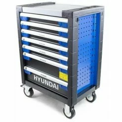 Tool Chest Cabinet Hyundai HYTC9003 305 Piece 7 Drawer Caster Mounted Roller