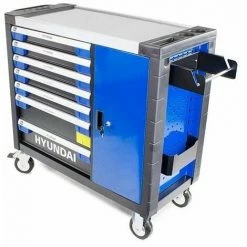 Tool Chest Cabinet Hyundai HYTC9004 305 Piece 7 Drawer Caster Mounted Roller Premium With XXL Stainless Steel Top