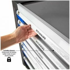 Tool Chest Cabinet Hyundai HYTC9004 305 Piece 7 Drawer Caster Mounted Roller Premium With XXL Stainless Steel Top -Hyundai Sales Shop 57786797 3