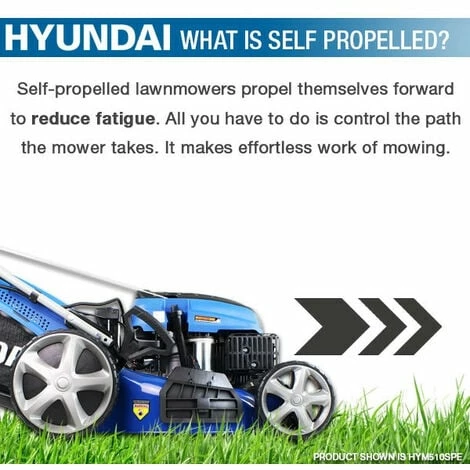 Hyundai 18"/46cm 139cc Electric-Start Self-Propelled Petrol Lawnmower | HYM460SPE 4 Hyundai 18"/46cm 139cc Electric-Start Self-Propelled Petrol Lawnmower | HYM460SPE - Image 4
